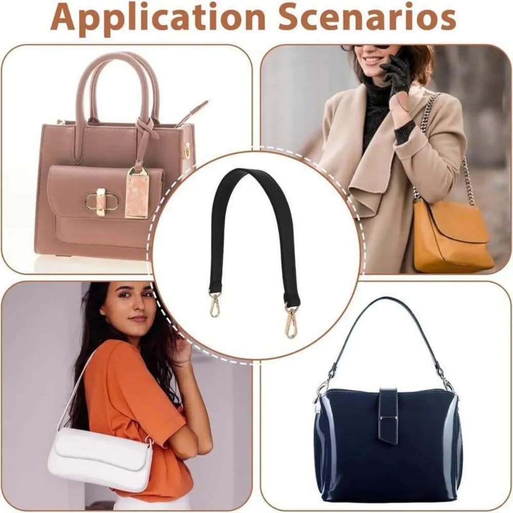 Tracolla di Ricambio in Pelle PU per Borsa, Cinghia a Spalla per Borsa a Mano Senza Foratura, Accessori per Borse