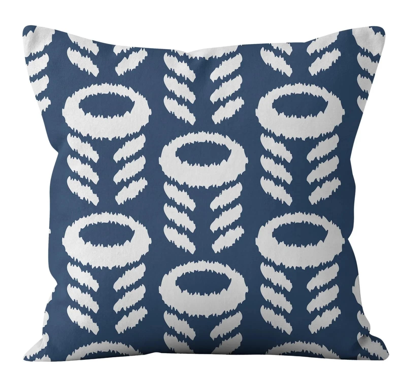 Modern Nordic Style Bearing Sheet, Living Room Decoration, Navy Blue Bearing Sheet with Geometric Patterns
