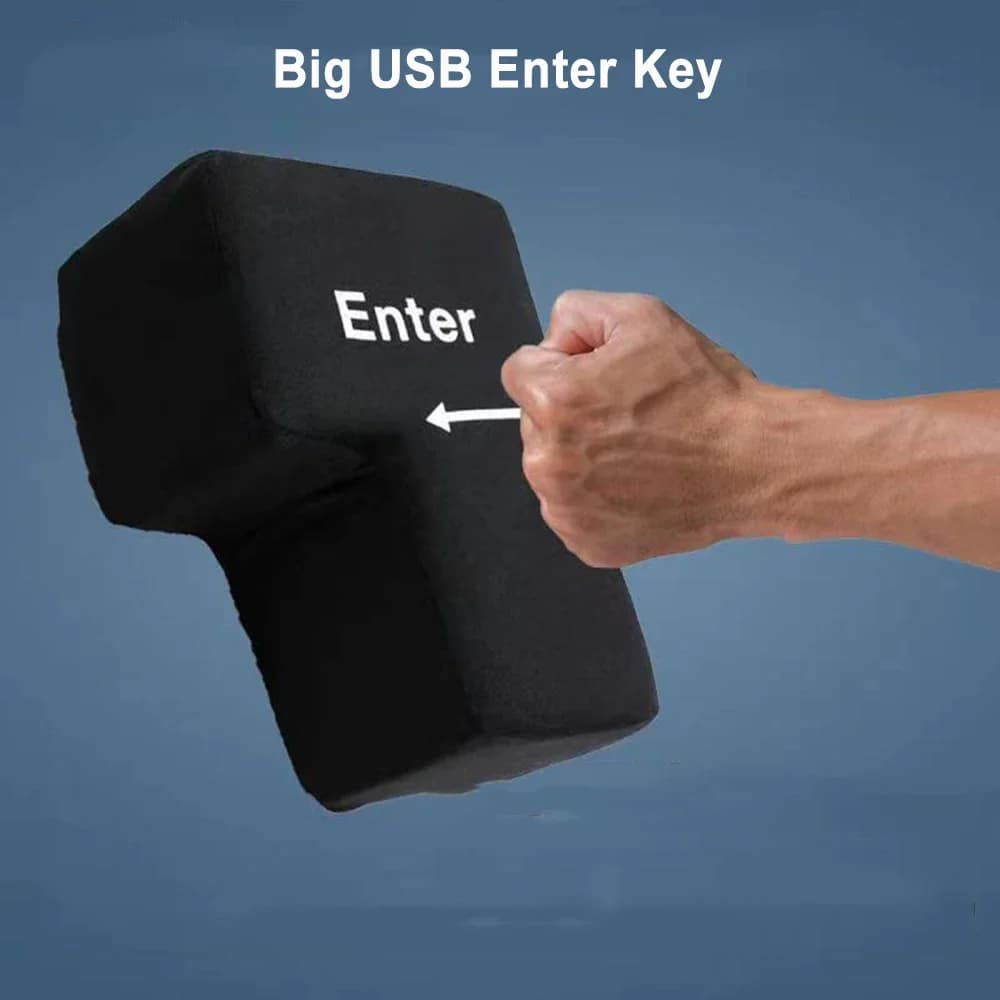 Computer antistress Chiave di ingresso enorme Tastiera USB grande Pulsante di sfiato Cuscino Cuscino antistress da tavolo Chiave di ingresso USB grande