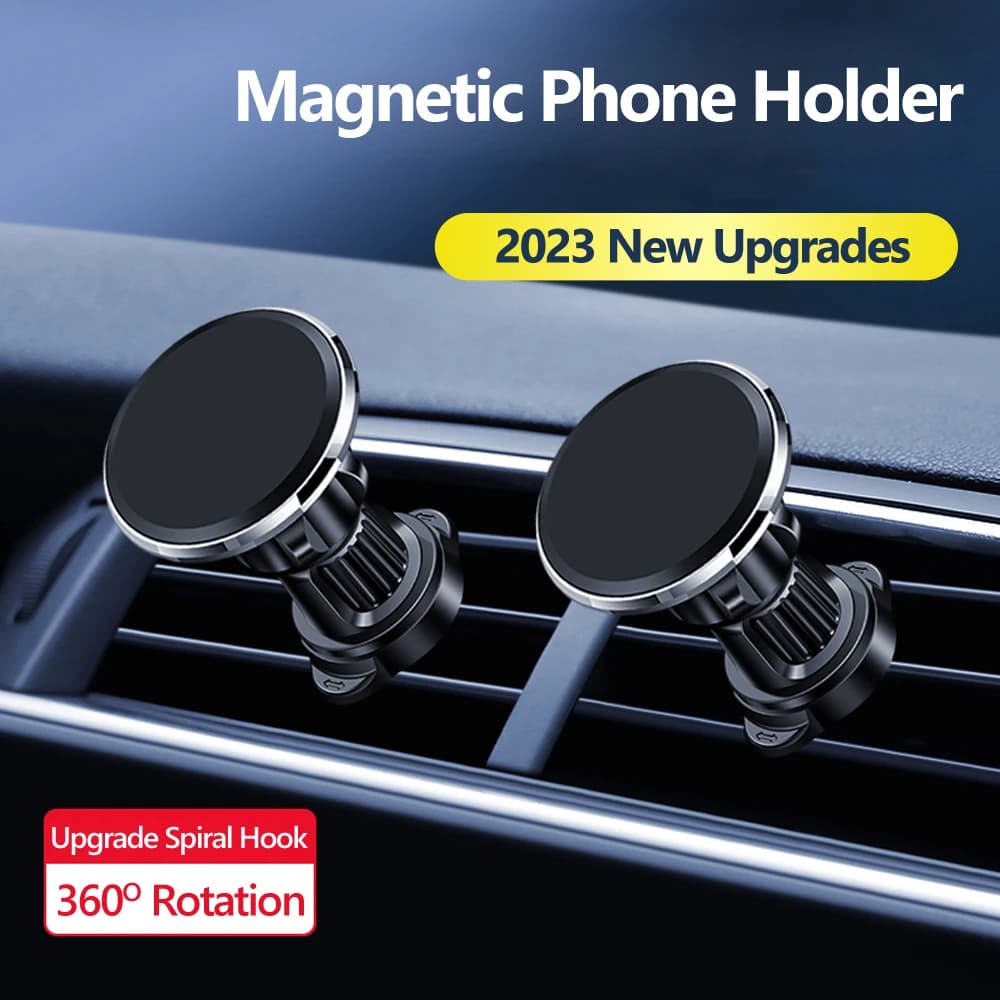 Universal Magnetic Car Phone Holder 360Rotation Car Air Vent Clip Strong Magnet Mobile Cellphone Stand for iPhone Samsung Xiaomi