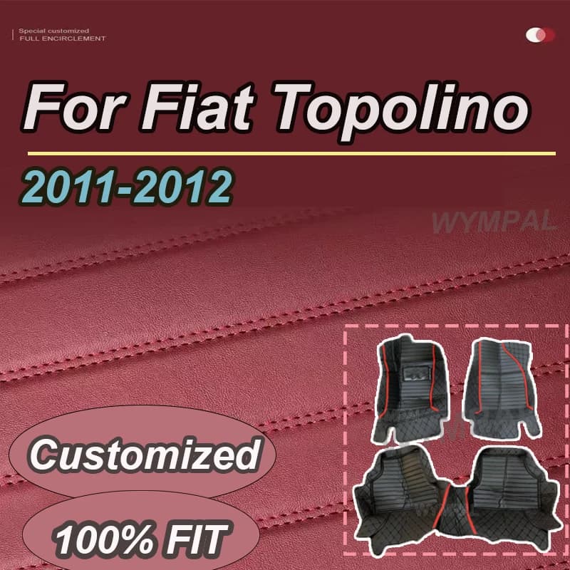 LUXURI Car Mats For Fiat Mickey Mouse 500 2012 2011 Interior Auto Accessories Styling Custom Car Mats Replacement Products