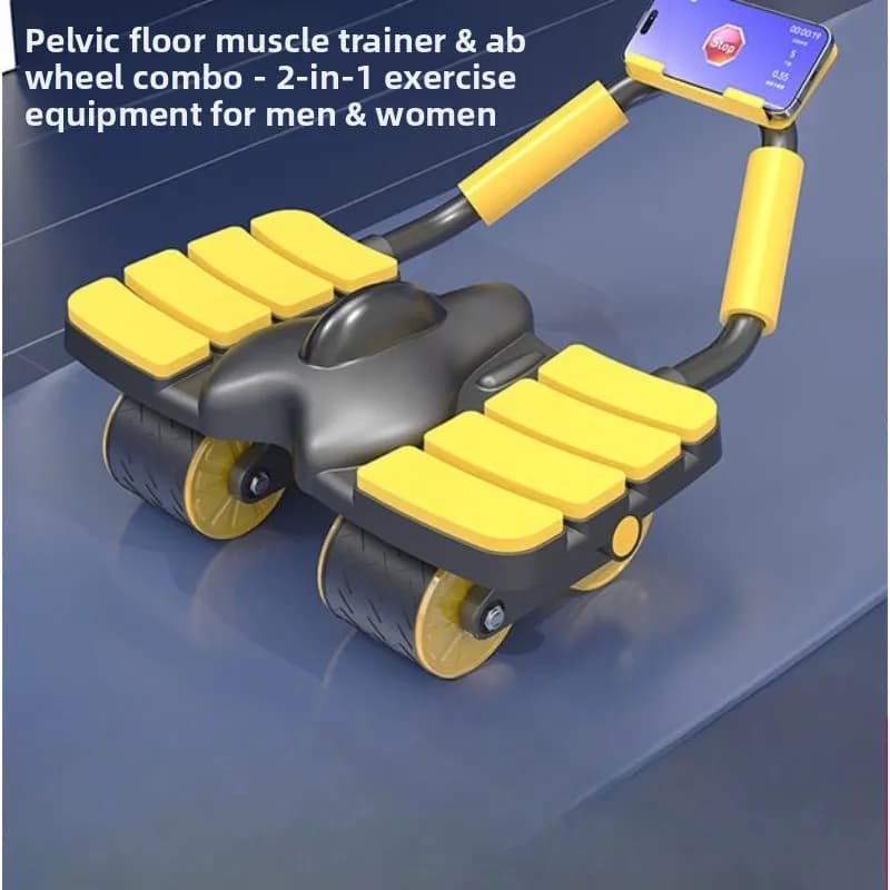 New Four Wheel Automatic Rebound Home Fitness Exercise Equipment for Strengthening Abdominal Muscles and Slim Belly, Ab Rollers