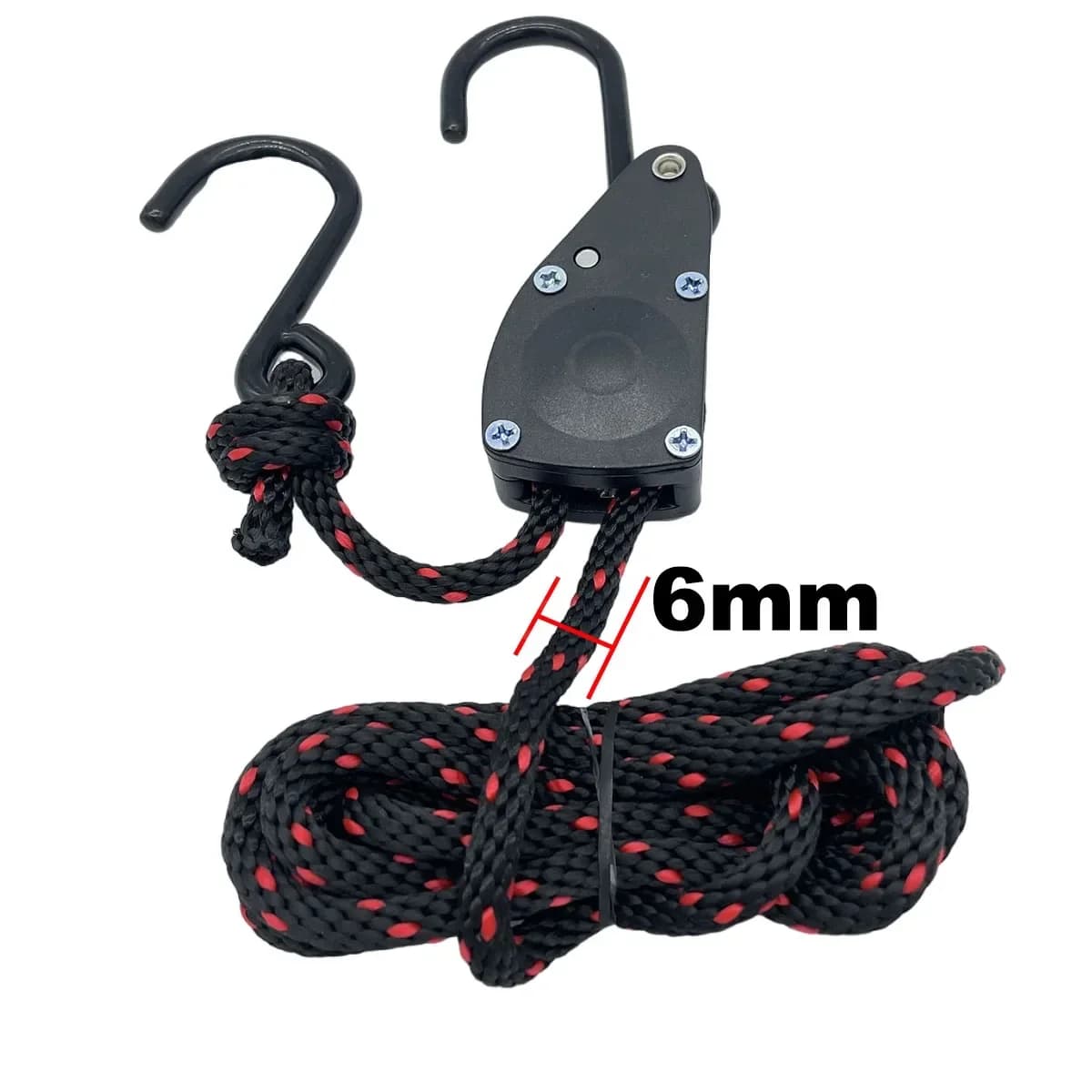 6mm 2/3/5m Outdoor Camping Tent Tie Heavy Duty Rope Fastener Windproof Chassis Pulley Curtain Corda Hook
