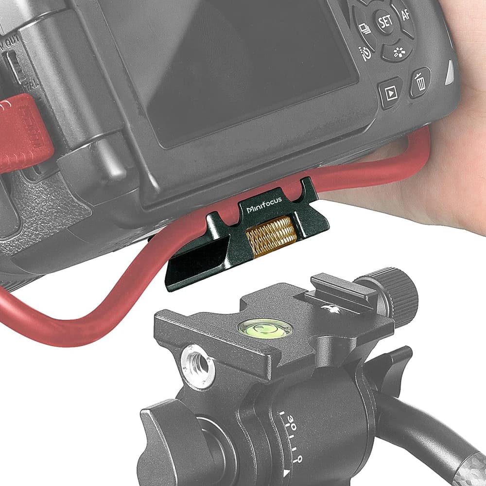 Camera cable clamp with Arca Swiss Mini Tether USB cable block HDMI protection block for quick release plate with DSLR ball head
