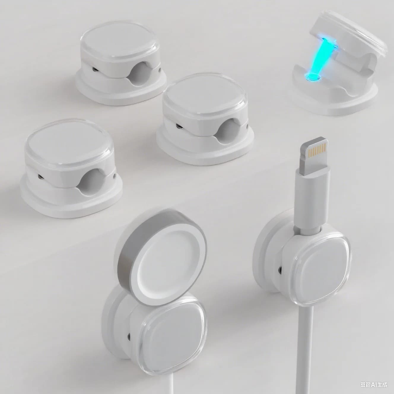 3/6/8/12PCS Clip per cavi magnetici, gestione del supporto del cavo regolabile, organizer per cavi adesivi per telefono da scrivania Home Office P