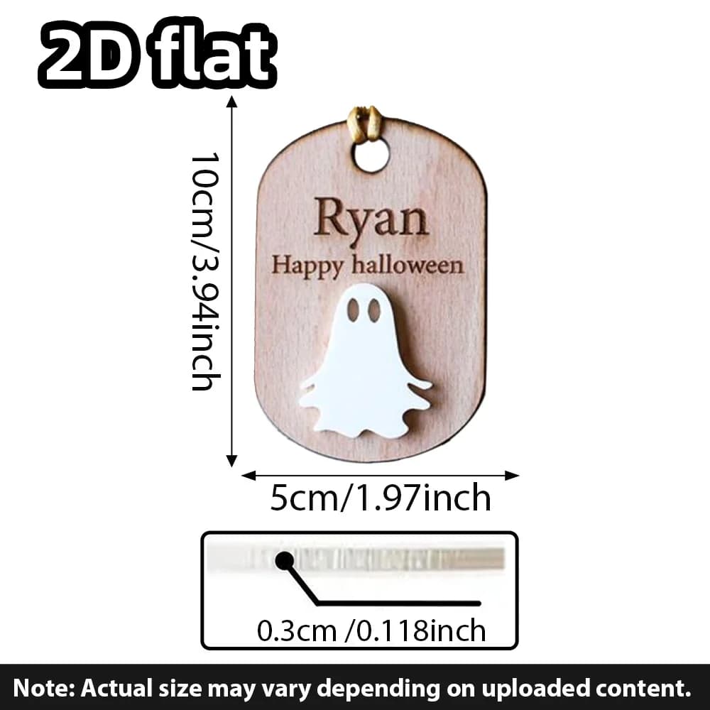 Etichetta per cestino di Halloween, etichetta per cestino Boo, etichetta con nome di Halloween personalizzata, etichetta per cestino personalizzata, etichetta per pipistrello gatto in acrilico, zucca acrilica