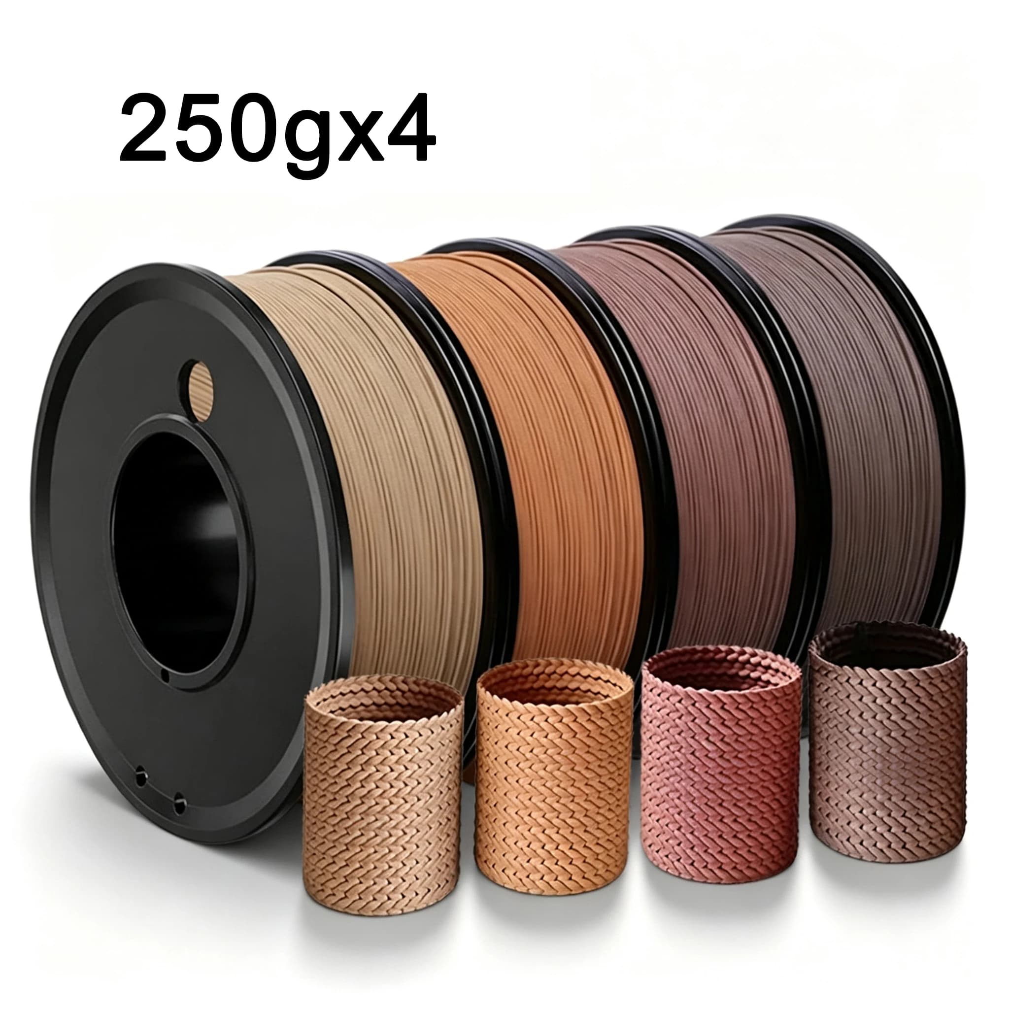 250g 1kg PLA Ebony Sandal Teak Wood 3D Printer Filament 1,75mm PLA Walnut Wood 3D Printing Materials 250gx4