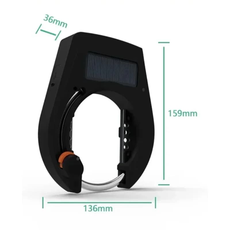 1 pz Smart Lock per bici Blocco allarme bicicletta con codice QR APP Sblocca lucchetto ruota a ferro di cavallo