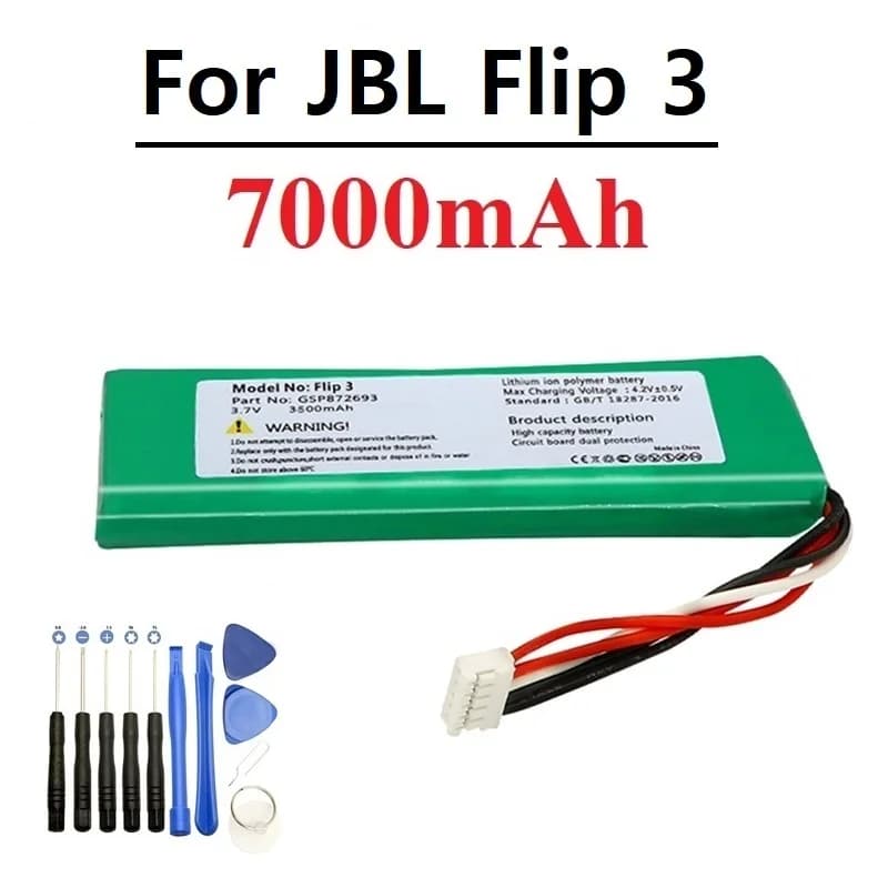 GSP da 3,7 V 7000 mAh 872693 P 763098 03 Per JBL Flip 3 Flip3 Batteria Sostituzione batteria altoparlante Bluetooth wireless