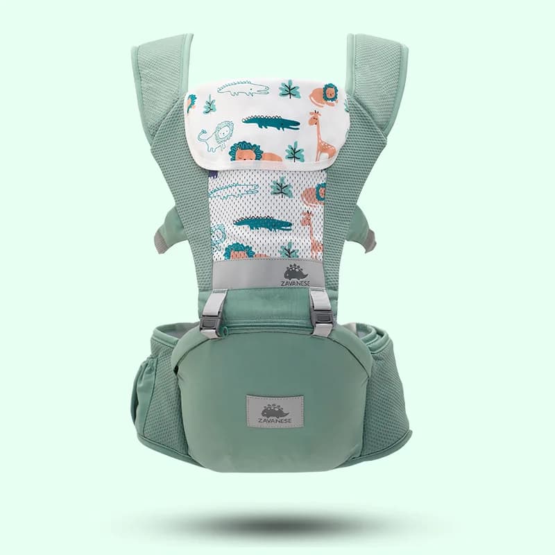 Zaino ergonomico per marsupio da 0-48 mesi con sedile sui fianchi per neonato Sgabello per marsupio multifunzione per neonato Canguro per bambini