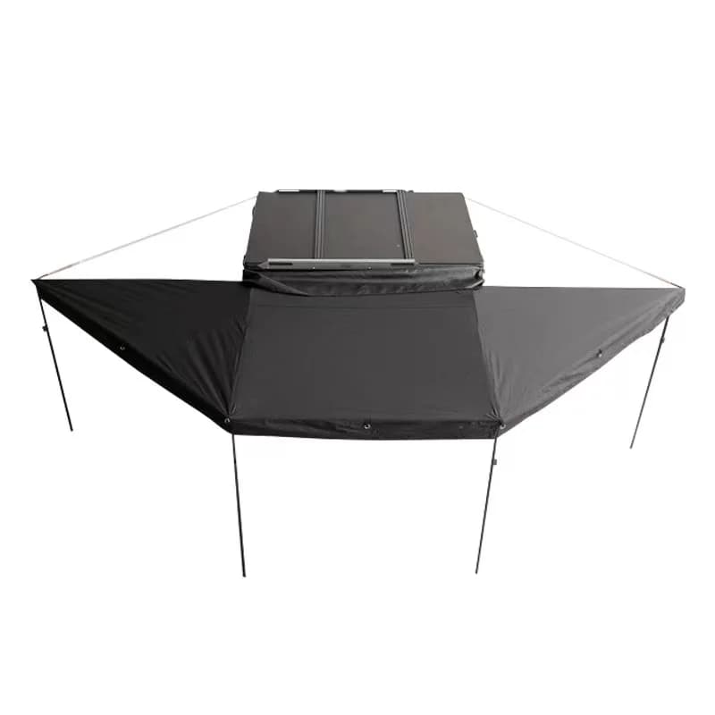 180 degree car roof tent awning freestanding with Light Emitting Diode 4X4 outdoor camping telescopic car awning