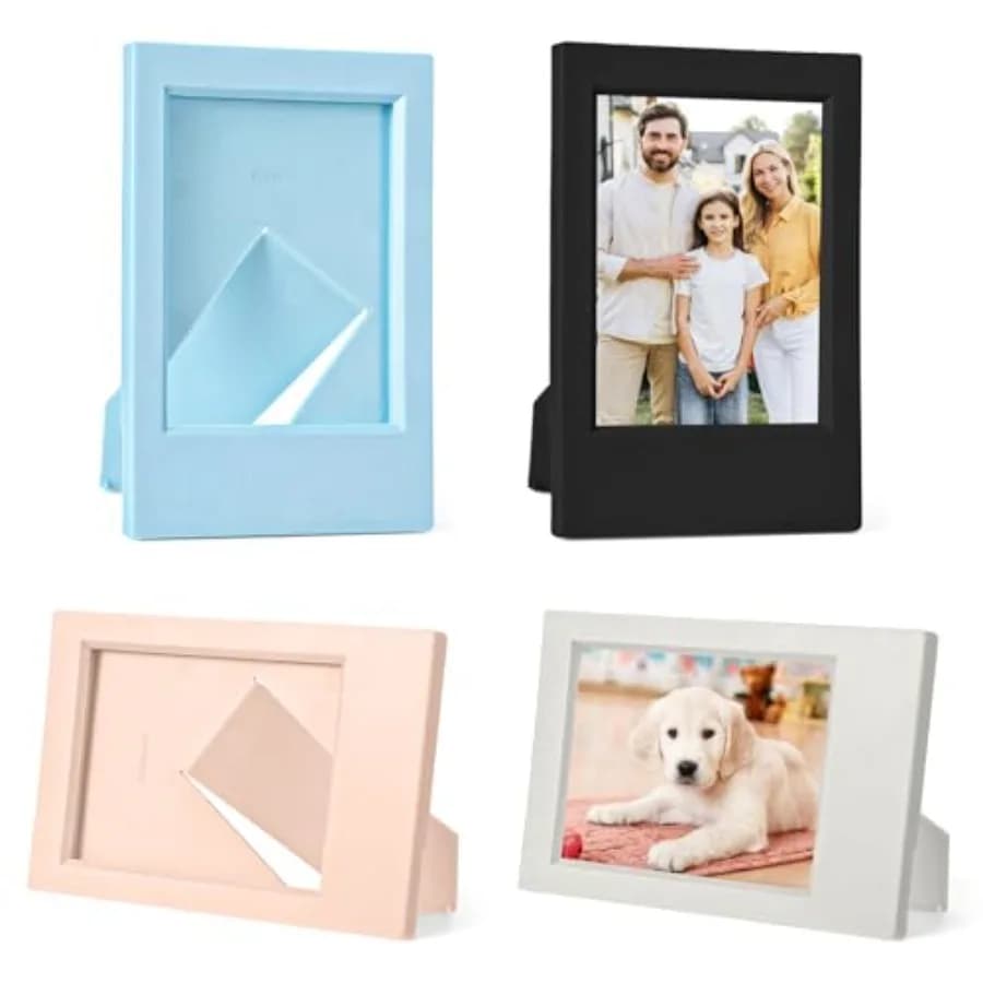 4 PCS 2x3 Picture Frame, Small Tabletop Polaroid Picture Fram Compatible with Fujifilm Instax Mini Instant Film Evo/13/12/11/Li