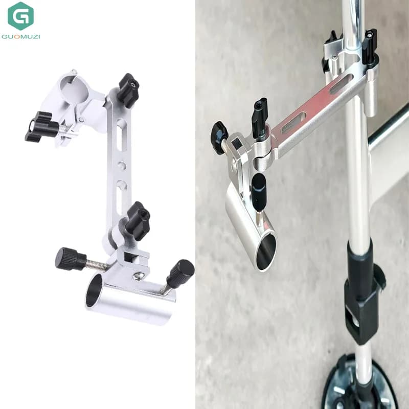 Supporto per Canna da Pesca in Lega di Alluminio Estensibile e Girevole, Stile Europeo, Connettore Universale per Canne Lunghe