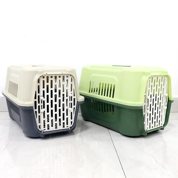 Prodotto per animali domestici Gabbia da viaggio per cani di piccola taglia Gabbia da viaggio per cani da aereo Gabbia in plastica per gabbia da viaggio