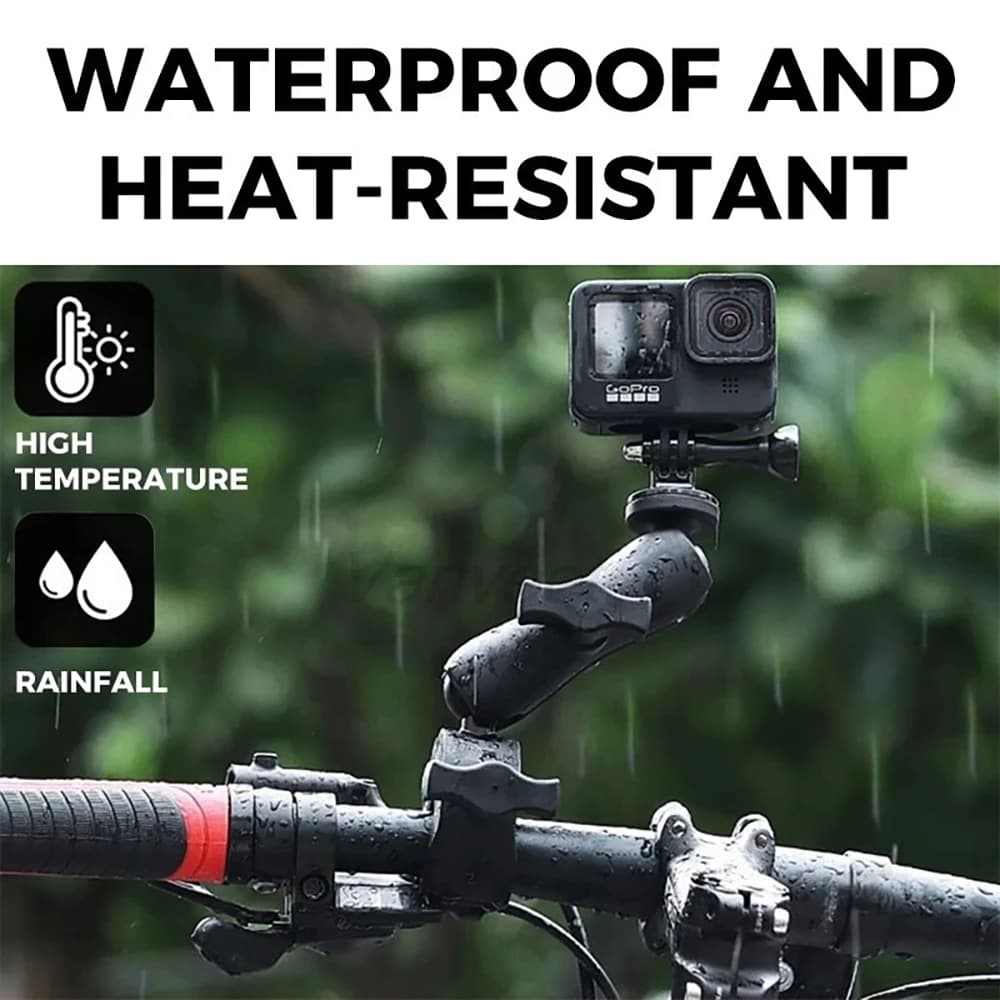 Metal Motorcycle Bicycle Camera Holder Handlebar Mirror Mount Bike Bracket For Phone Action Camera Accessories Sun Protection