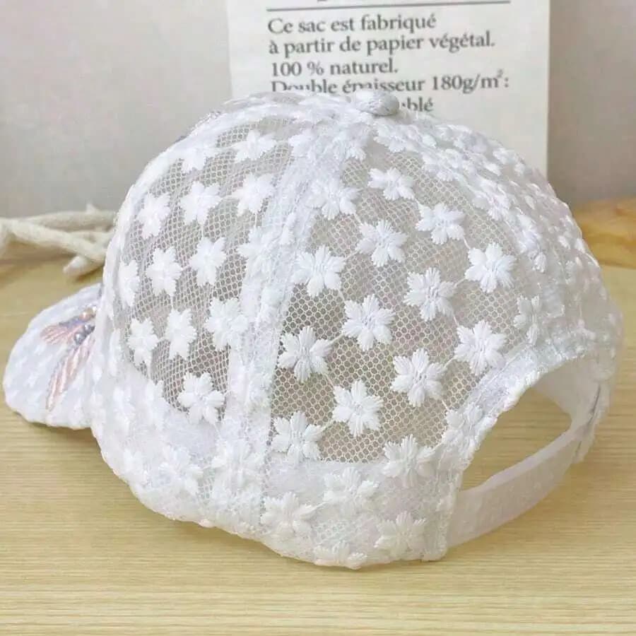 Lace Floral Baseball Cap For Women Sun Protection Casual Hat