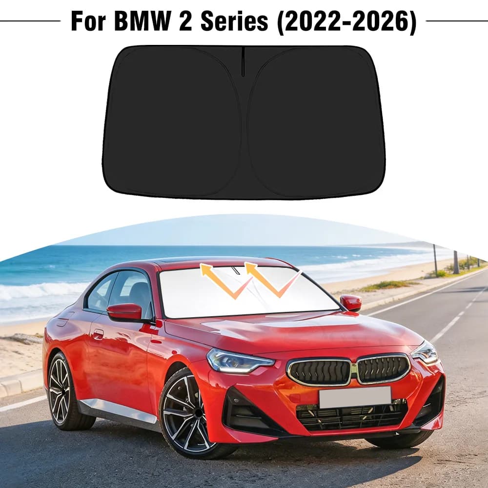 Parasole per Parabrezza BMW Serie 2 2022 2023 2024 2025 2026, Copertura Anteriore, Protezione UV, Accessori Auto