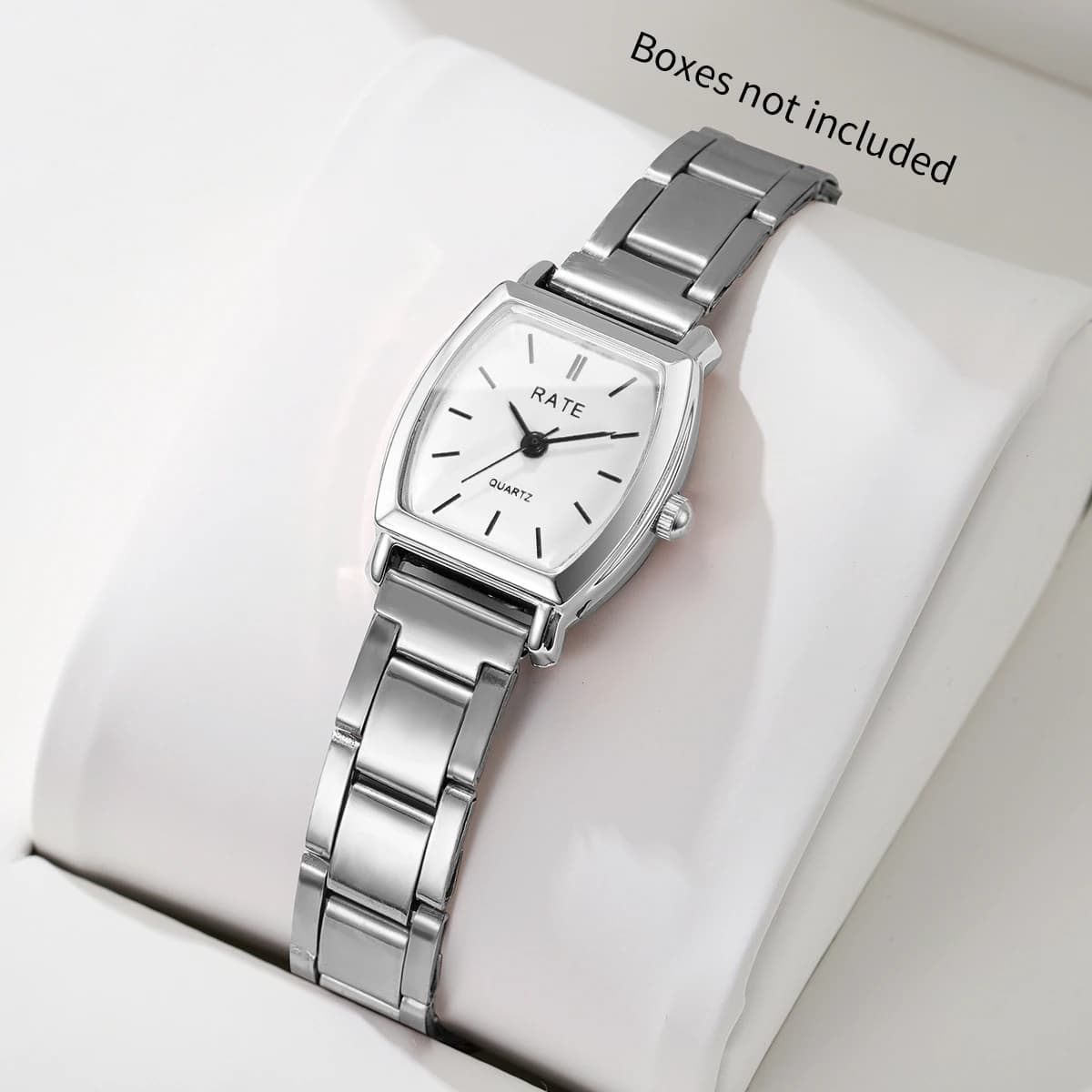 Elegant women's watch with small dial, quartz watch, silver alloy bracelet, women's wristwatch, girl's watch (without box)