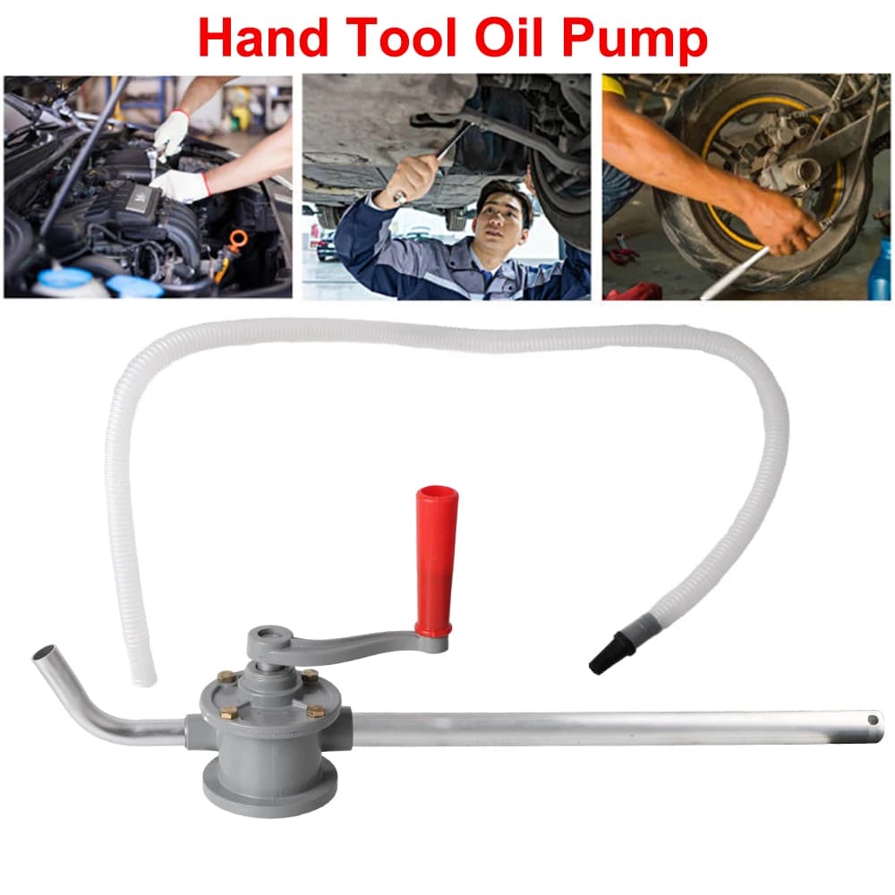 Strumenti per manovella per lo styling dell'auto Trasferimento della ventosa del sifone con tubo dell'olio Pompa dell'olio manuale Ingranaggio Iniettore dell'olio Pompe manuali per vuoto in alluminio