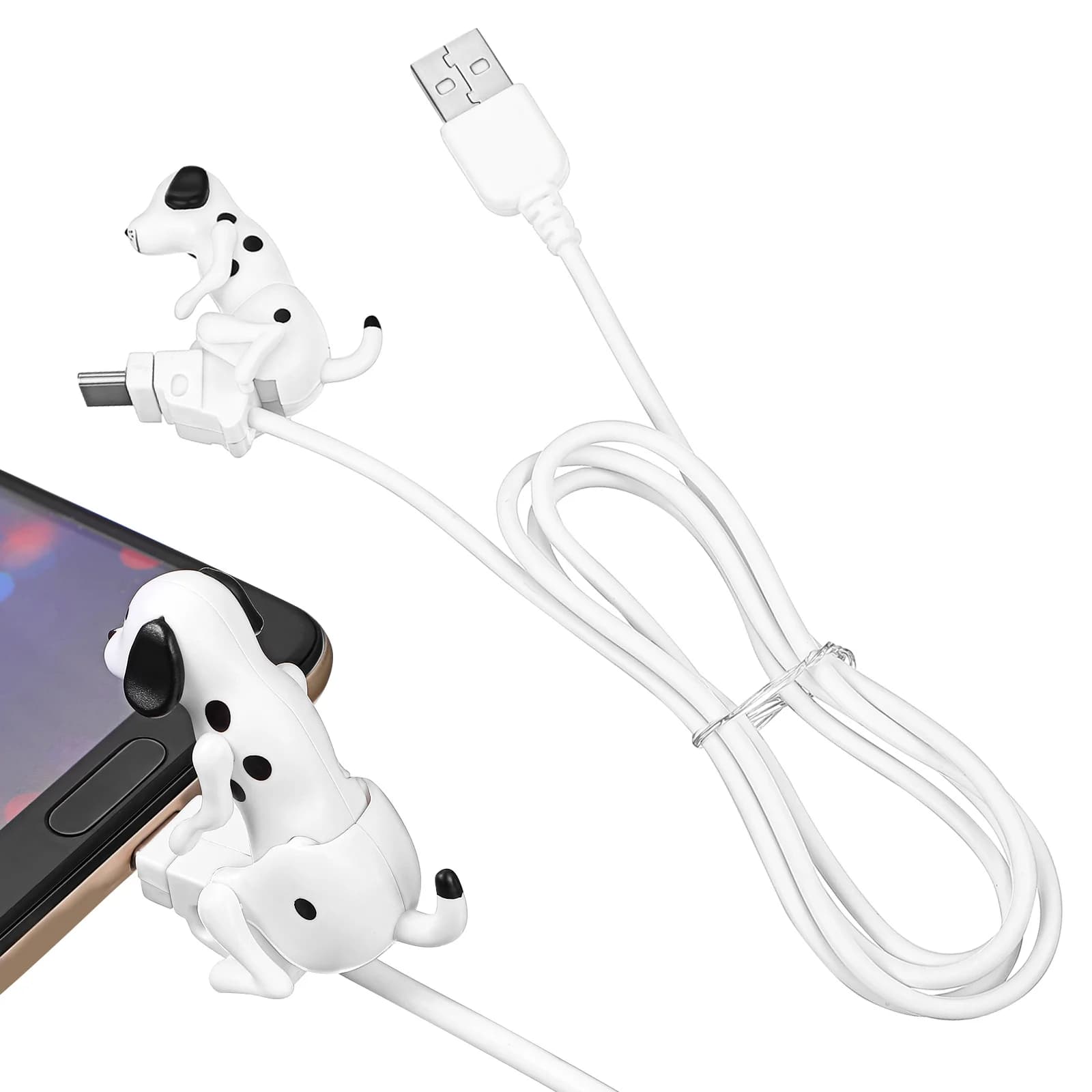 Cavi di ricarica Adattatore di ricarica di tipo C per cani divertenti Linea di ricarica durevole Ricarica del telefono Cavo USB veloce Accessori per telefoni