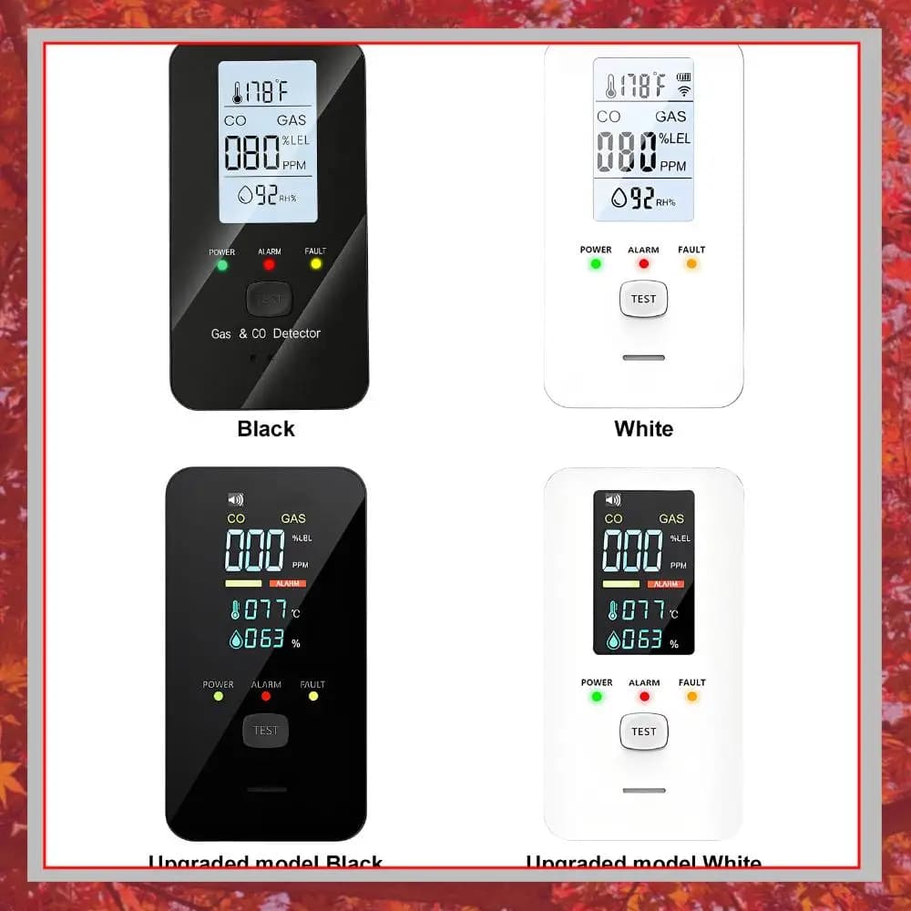 Rilevatore di Gas Professionale 4 in 1: Monitor CO (Monossido di Carbonio), Gas Naturale Combustibile, Ossigeno, H2S - Sistema di Allarme per la Sicurezza