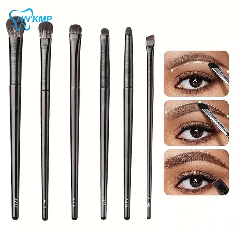 Set di pennelli morbidi per il trucco degli occhi, 10 pezzi, kit professionale di strumenti per eyeliner e ombretto, per ragazze e donne, per viaggi o uso domestico.