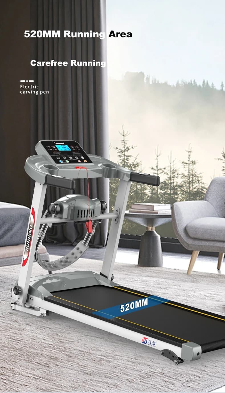 Smart Folding Electric Roulant Tapis for Home Fitness, Best Indoor Running Machine with Motorized Tape