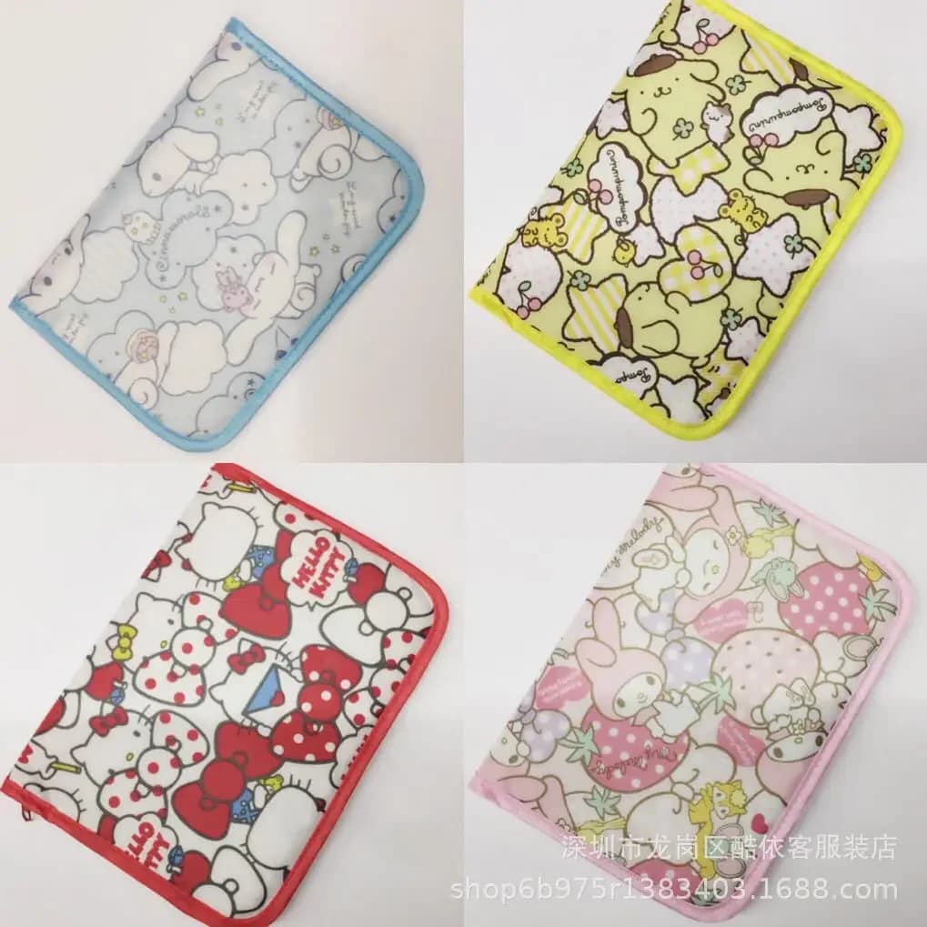 Sanrio hello kitty Porta carte My Melody Portamonete Borsa per documenti alla cannella Borsa per passaporto per assicurazione medica Borsa portaoggetti in rete Pochette