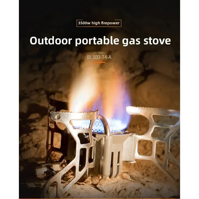 BULIN BL100-T4-A Fornello a Gas Portatile Pieghevole per Campeggio, Escursionismo e Sopravvivenza, in Acciaio Inossidabile