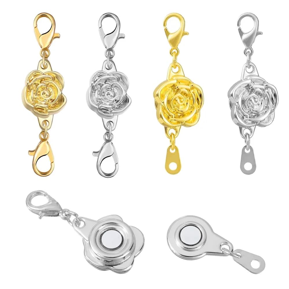 5pcs Strong Locking Magnetic Clasps Converter Chain Extenders Closures for DIY Bracelet Necklace Jewelry Making Accessories