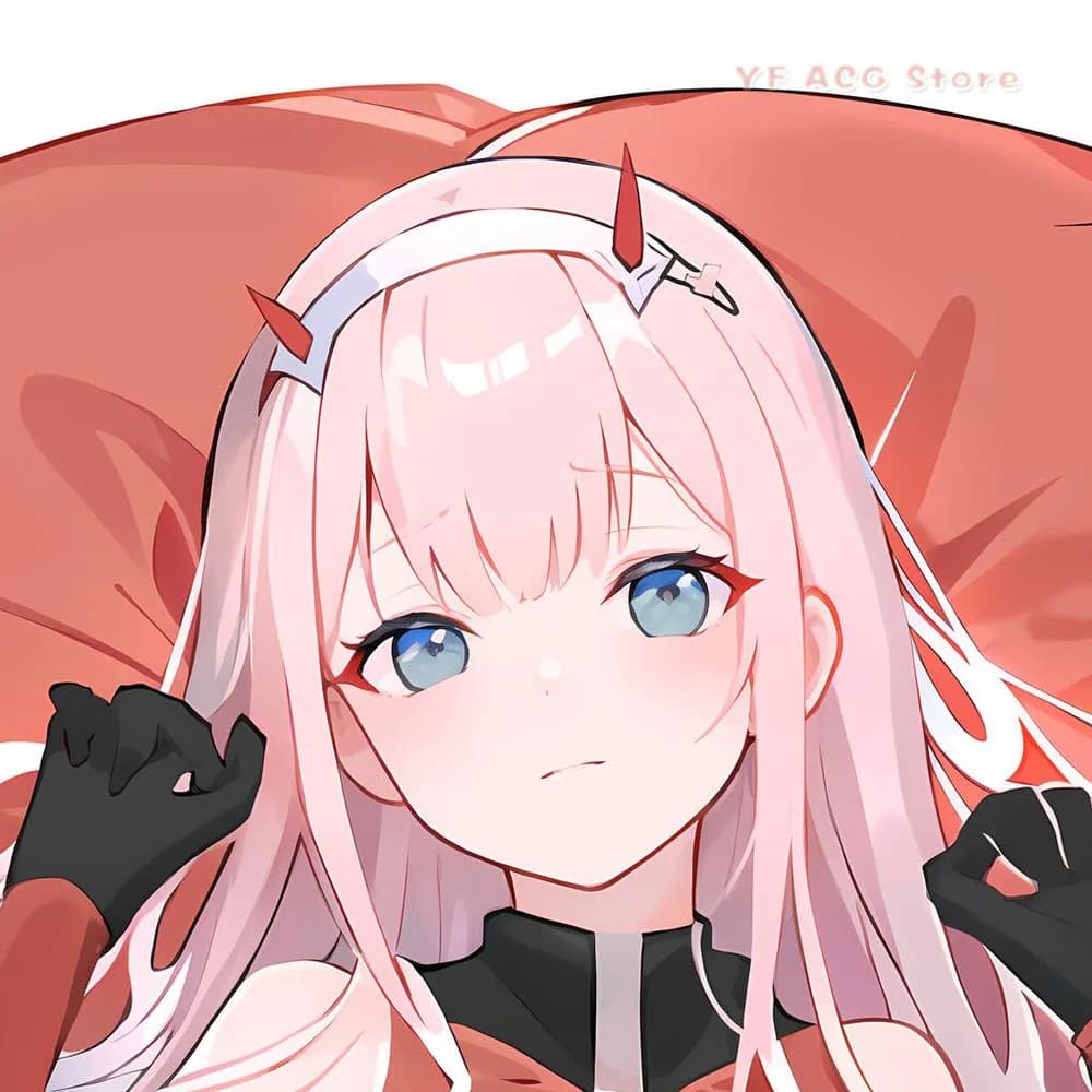 Coperta Dakimakura Darling in the Franxx Zero Two per Otaku, Federa per Cuscino a Corpo Intero con Stampa Fronte-Retro, Decorazione per Camera da Letto, Regalo