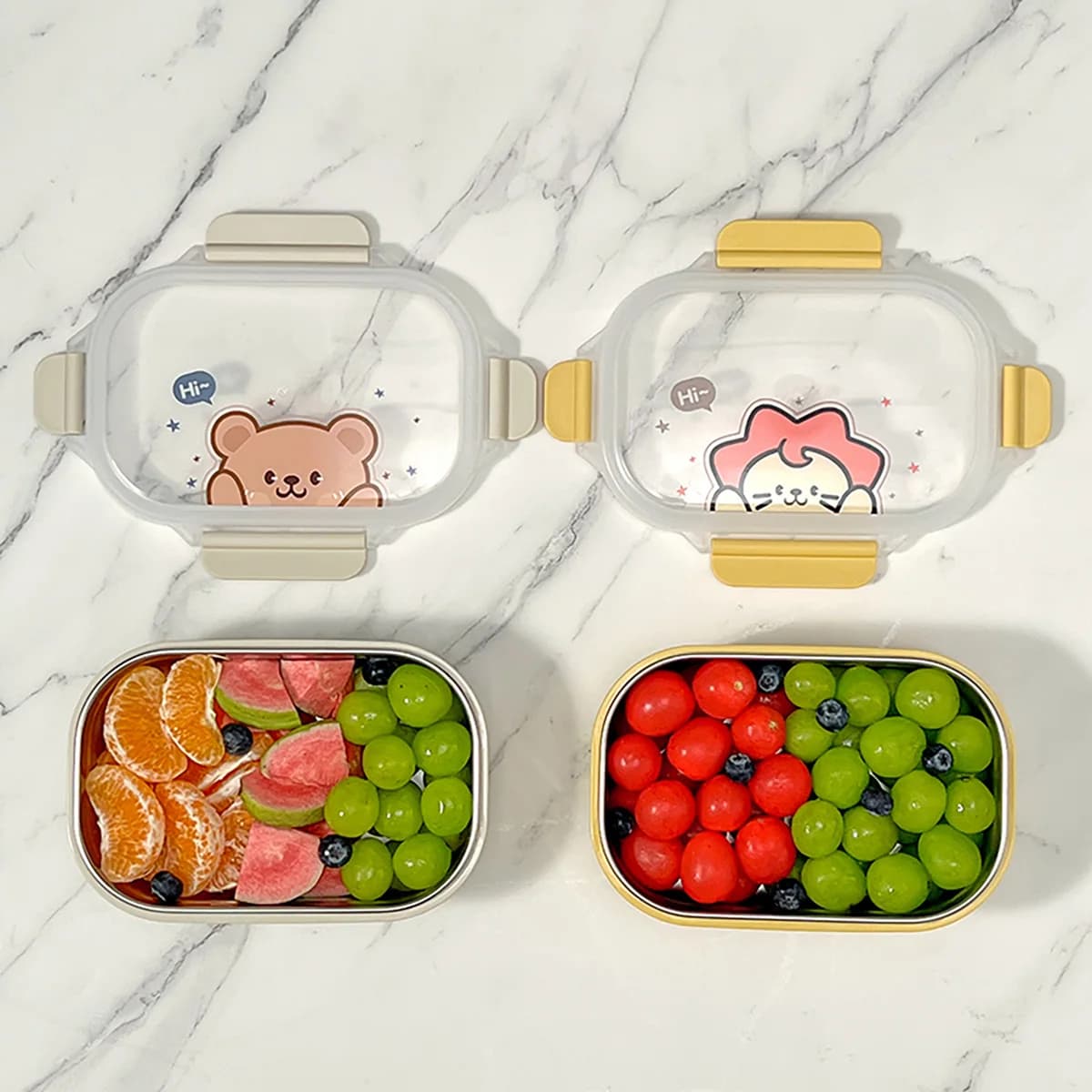 Contenitore per il pranzo Bento in acciaio inossidabile 304 da 900 ml Contenitore per alimenti per il pranzo sigillato portatile di grande capacità sicuro per microonde per studenti adulti