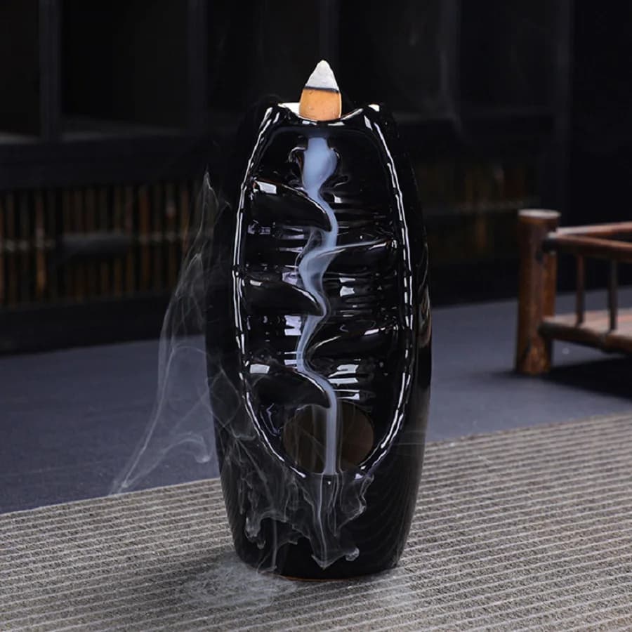 1 pezzo, ornamenti decorativi per aromaterapia con riflusso creativo, bruciatore di incenso a cono di incenso, decorazione della stanza, adatto per spa, yoga, meditazione, decorazioni regalo, decorazioni per la casa