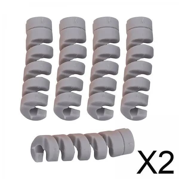 Set di 2 organizer per cavi: 5 pezzi di manicotti per cavi a spirale per la gestione ordinata