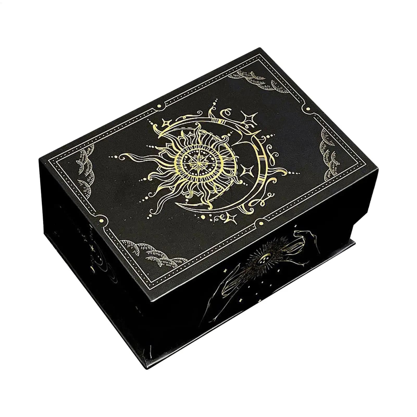 Scatola per carte dei tarocchi con coperchio magnetico, organizer portatile leggero per oracoli/carte da gioco, ricordi di gioielli, esposizione domestica