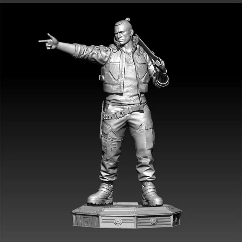 1/24 1/18 Kit modello in resina Cyberpunk Boy Figurine Scultura non verniciata nessun colore RW-1409