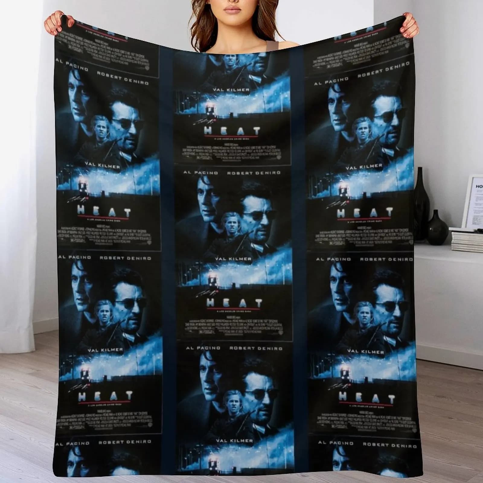 Coperta portatile leggera per viaggi e campeggio, ispirata al film Heat (1996)