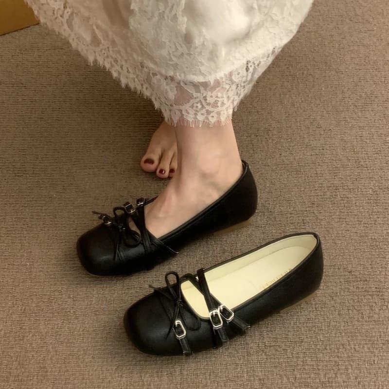 Ballerine da Donna Comode con Punta Tonda, Scarpe Basse Primavera 2026, Nuove Scarpe Mary Jane Vintage da Donna