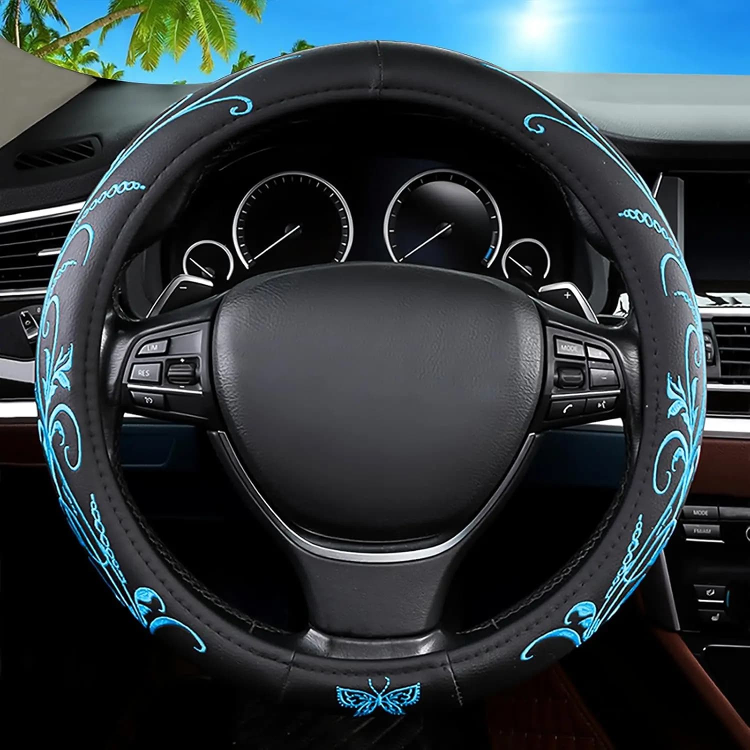 Universal Leather Cover 14.5-15 Inches - Anti-slip, Breathable, Easy to Install for All Seasons