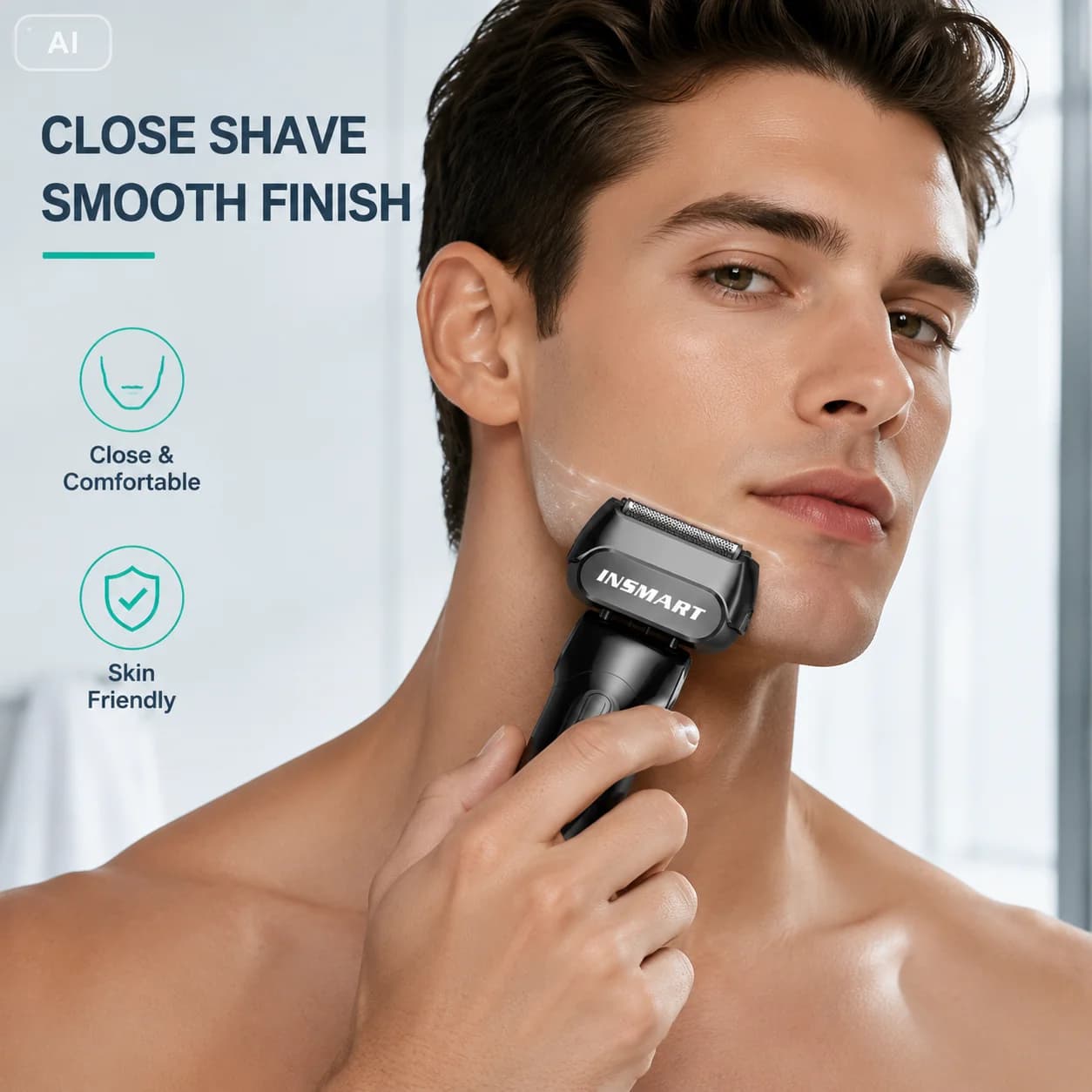 Men's Electric Shaver : Rechargeable,High and Low Two-Speed Adjustable,Reciprocating Razor with Washable,Wet/Dry Beard Trimmer