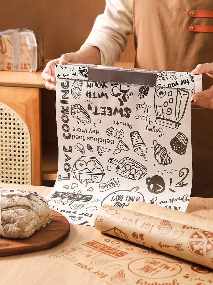 XiongGong Oven Paper for Oven and Air Fryer, Food Absorbent Paper, High Temperature Resistant, Siliconate Card for Domestic Use