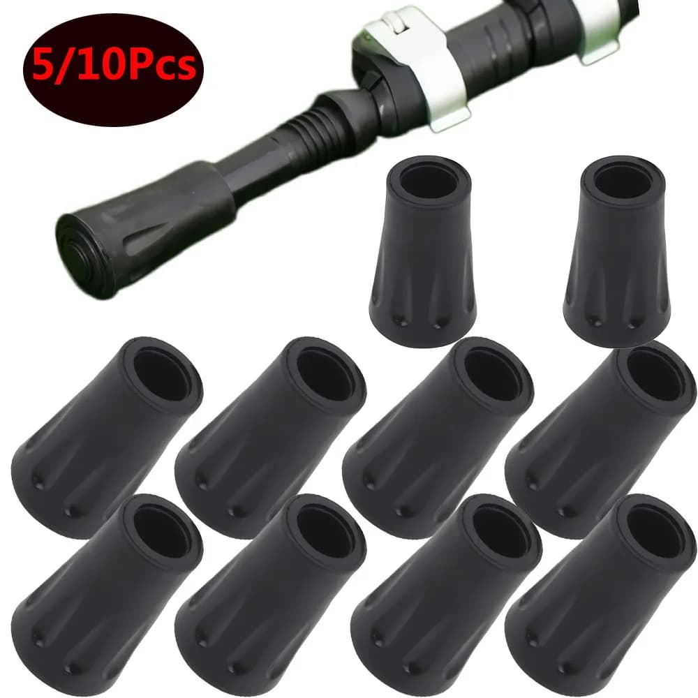5/10Pcs Trekking Pole Nordic Walk Stick Cane Climb Replacement Outdoor Camp Hike Protector Cap Tip Rubber
