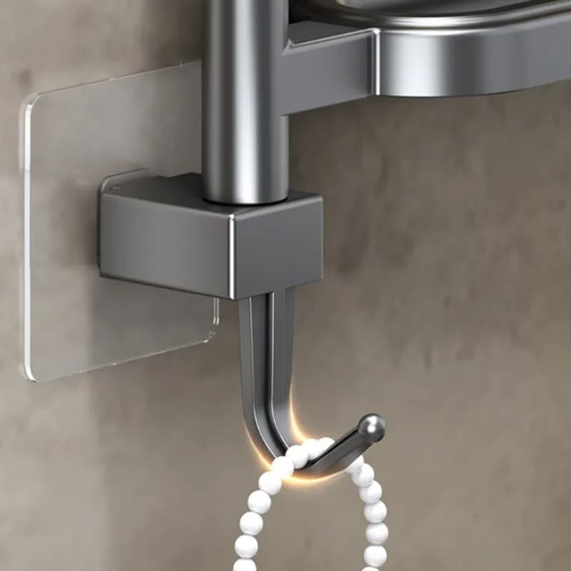 ABBO-Non trapano per portaoggetti da bagno Portasciugamani girevole multi-bar per portasciugamani da bagno da bagno