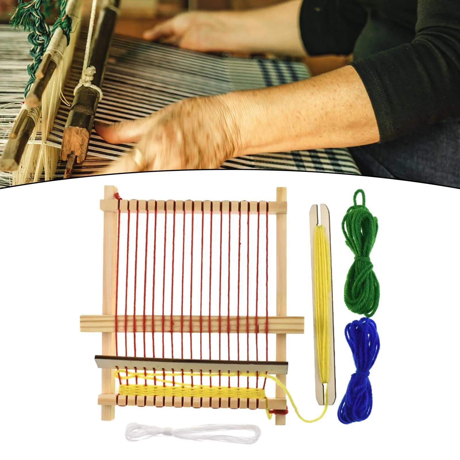 Wooden Multi Craft Weaving Loom DIY Portable Hand Knitting Weaving Machine for Purse Scarves Wall Hangings Carpets Professionals