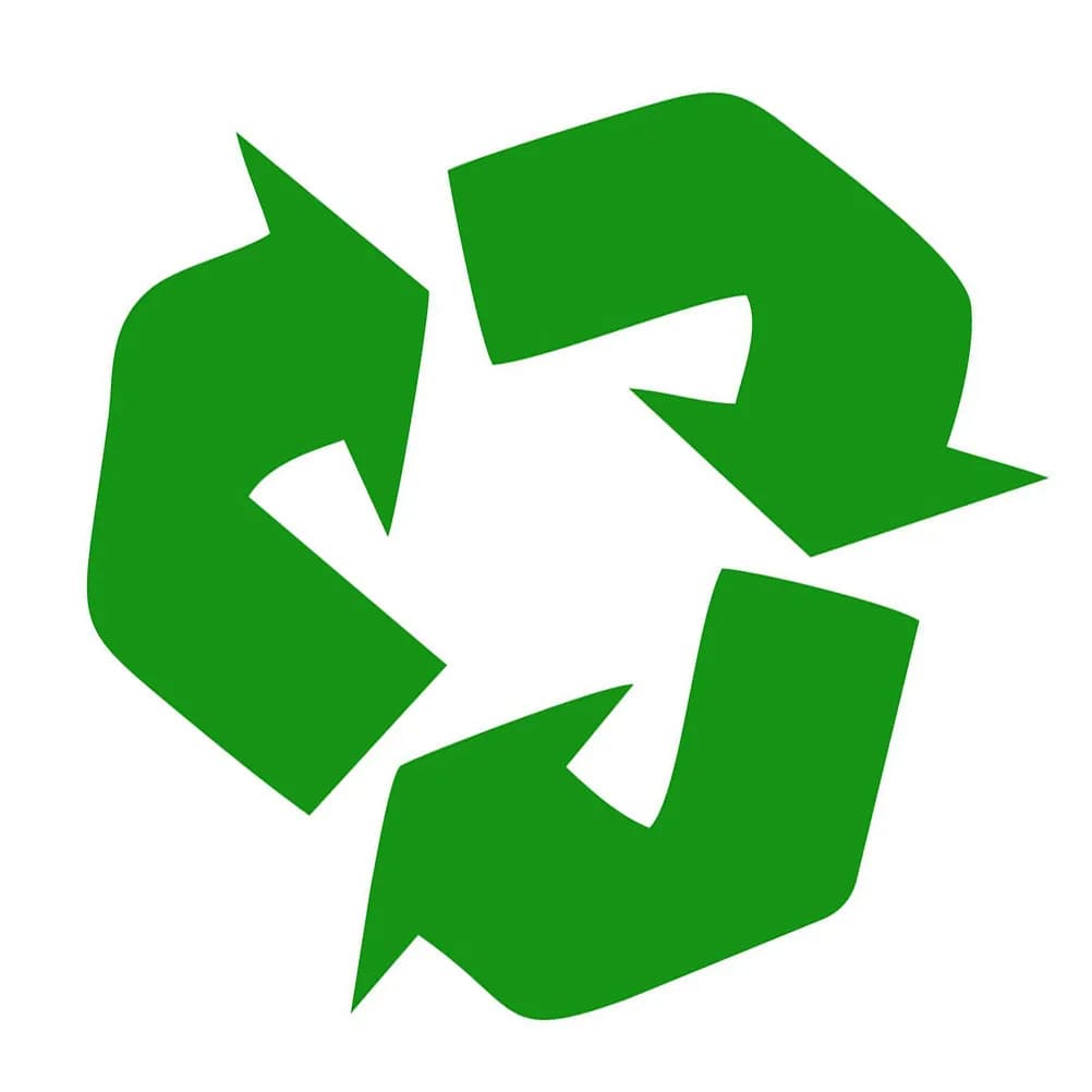 6Pcs Recyclable Sign Stickers Green Recycle Symbol Trash Bin Labels for Indoor Outdoor Use Self Adhesive Decal for Bins