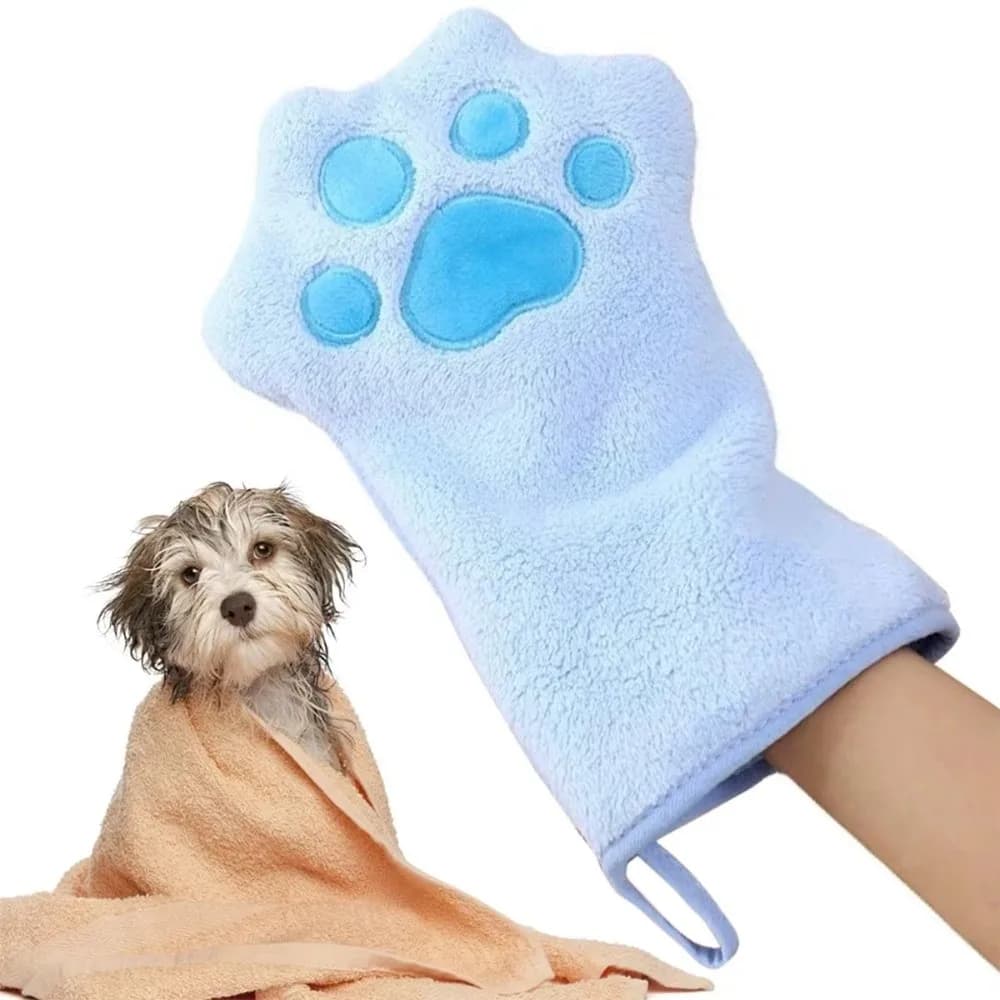 Asciugamano da bagno speciale portatile per gatti Guanto da asciugatura professionale assorbente per animali domestici Guanto da asciugamano per animali durevole per gatti/cani
