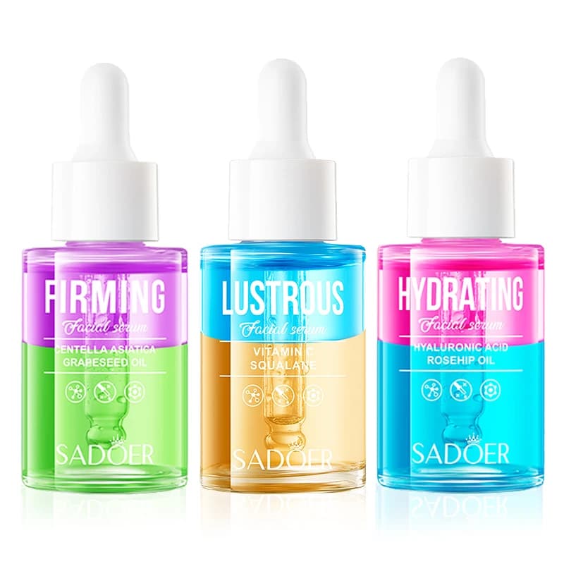 SADOER Siero Viso with Centella Asiatica, Vitamin C and Hyaluronic Acid, Hydrating, Whitening, Anti-wrinkles, Skin Care Essence