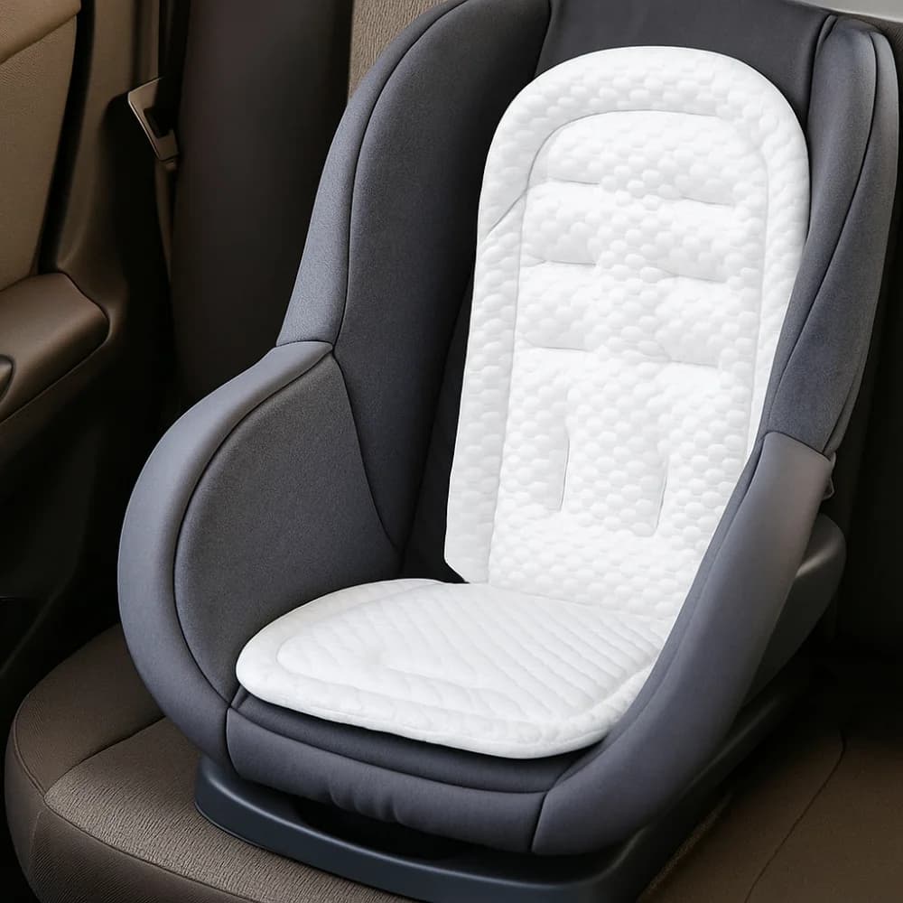 Cuscino Traspirante per Passeggino, Accessori Morbidi per Carrozzina, Cuscino per Seggiolino Auto, Tappetino Monocolore per Passeggino