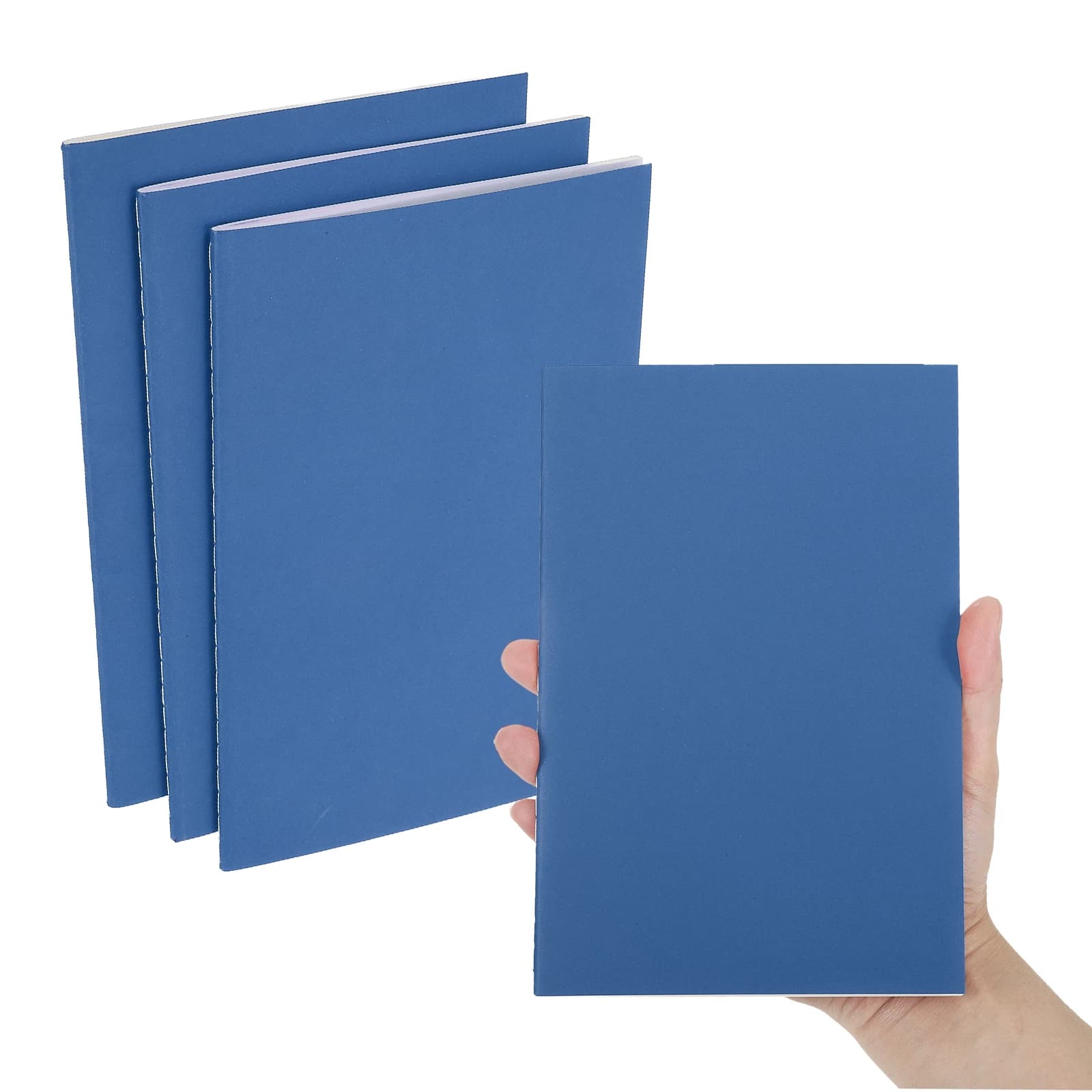3Pcs A5 Journal Mini Notebook Pocket Unlined Memo Notepads no Lines Sketchbook 30Sheet Portable Notebook Notepad Office Supplies