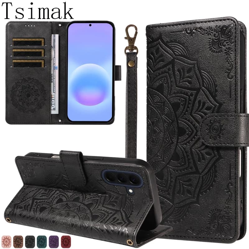 Custodia a Portafoglio in Pelle per Samsung Galaxy A17 A27 A37 A57 A16 A26 A36 A56 A57 5G